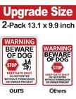  2-pack Beware Of Dog Sign 13x9 9   Reflective Tin Fence Yard Decor 
