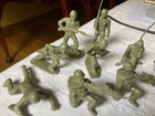 Vintage Tim-mee Green Plastic 60mm Soldiers Army Men - Lot Of 9