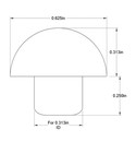 Rubber Push-in Mushroom Bumpers 5 8  Diam - Fits 5 16  Hole