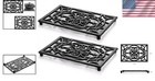 2 Pack Rectangle Cast Iron Trivet  9 4 X 6 2 Inch Heat Resistant Trivet For H   
