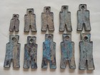 10pcs Ancient China Old Dynasty Bronze Statues