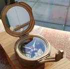 Antique Nautical Solid Brass Brunt On Vintage Compass Based Designer Handmade