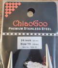 Chiaogoo Knit Red Lace Stainless Steel Circular Knitting Needles 24  Size 15 New