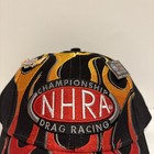 Vintage Nhra Championship Drag Racing Flames Styled Black Adjustable Hat
