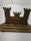 Vintage U s  Army Corps Of Engineers Castle Emblem Metal Bronze Bookends