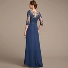 Chiffon Mother Of The Bride Dresses 3 4 Sleeve Appliques Wedding Party Gowns New