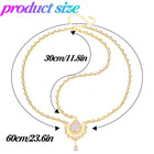 Gold Head Chain Bridal Rhinestone Headbands Crystal Hair Jewelry For Women And G