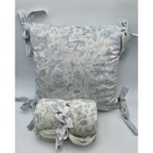 My Texas House 20  Easter Blue Toile Bunny Printed Dutch Velvet Throw Pillow