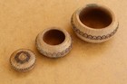 Vintage Salt Pepper Shaker Antique Wooden Salt Box Small Bowl Farmhouse Cottage