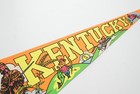 Vintage Kentucky Souvenir Felt Pennant Cardinal Horse Fisherman Wall Decor Art