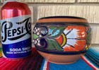 Mexican Ceramic Flower Pot Planter Folk Art Pottery Handmade Talavera  14