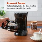 Black Automatic Coffee Maker 4 Cup Brew And Drip Glass Carafe Reusable Filter