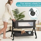 Baby Bassinet  Bedside Sleeper For Baby  Easy Folding Portable Crib With Storage