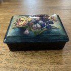 Vintage Moorcroft Lidded Trinket Box Floral Pottery Enameled England