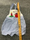 Color Kids Vintage Overalls Boys 24 M 24 Month Blue Steam Boat Light House 90s