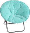 Lifestyle Faux Fur Saucer Chair  22 d X 32 w X 29 h  White gold