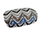 New Knitted Chevron White Gray Black Blue Brown Contact Lens Case With Mirror