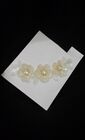 Vintage Beaded Flower Leaves 1pc Sequins Applique 2 25 X 7 75 Cream Oriental
