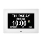 White 7  Large Display Digital Clock Dementia Alzheimer Memory Loss Senior Clock