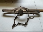Vintage Triumph  4  Dual Spring  Steel Trap  W  Chain Working Cabin Fur Trapper