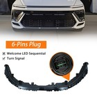 Fit For 2024-2026 Hyundai Sonata Front Center Daytime Running Lights Bar 6-pins