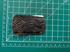 Silver Tone Patterned Fashion Belt Buckle
