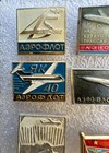 10 Vintage Soviet Aviation Pins Lot Ussr Aeroflot Aircraft Badges