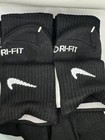 Nike Dri Fit Dry Cushioned Cotton Crew Socks 6 Pairs Large Black