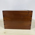 Stunning Antique Mahogany Box Padded Inside Dovetail Joints 28x28x20cm
