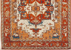Hand Knotted Heriz Serapi Geometric Oriental Rug Wool Carpet 8 1  X 9 8 