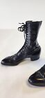 Antique Victorian Ladies Womens Leather High Top Lace Up High Heel Boots Shoes
