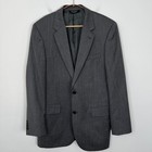 Jos A Bank Mens Charcoal Gray Herringbone Suit 2 Piece 2 Button Jacket Pants L40
