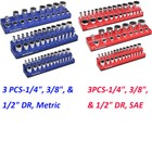 Workpro 3pcs 6pcs Magnetic Socket Organizer Holder Set 1 4  3 8  1 2  Sae metric