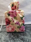 Roses Flowers   Butterflies Cotton Fabric  Handmade Square Tissue Box Cover
