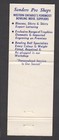 Sanders Pro Shop Bowling Supplies London Ontario Canada Matchcover