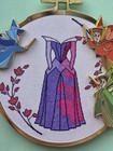 Disney Sleeping Beauty Three Good Fairies Cross Stitch Pink A La Mode Pin Le 500