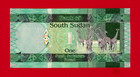 One 1 Pound 2011 South Sudan Unc Note Prefix  Al  Red   Black Serial    pick-39 