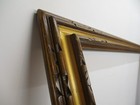 Large Wide Old Solid Wood Carved Pic Frame Fits 38x 26 Measures 43 1 4x 31 1 4