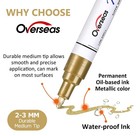 Blue Paint Pens - 8 Pack Permanent Markers For Metal  Fabric  Wood  And More