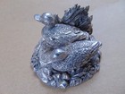 Lovely Sterling Silver Filled Two Ducklings Ducks Figurine 1993