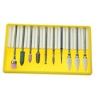 10pcs Ceramic Diamond Nail Drill Bit Buffer Set For Electric Manicure Machine Us