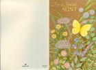 Vintage Hallmark Birthday Greeting Card For Special Aunt Butterfly Garden C1970s