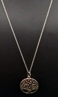 925 Sterling 18  Chain W 925 Sterling Round Tree Of Life Pendant Necklace