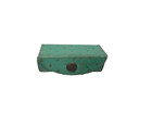 Vintage Lipstick Case Green With Gold Fleur De Lis  Made In Italy