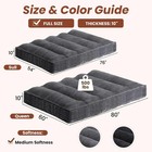 10  Futon Mattress Queen Size futons Sofa Couch Bed With Straps  Thick Corduroy