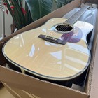 Ship Us D-45 Acoustic Guitar Solid Spruce Top Natural Finish Abalone Inlay
