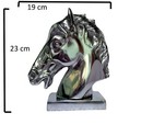 Horse Head Aluminum Statue Desk Book Shelf Decoration Figurine 9 Inches
