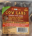 Natural Cow Ears Dog Treats Chews Large 2 Count Dental Health Free Shipping