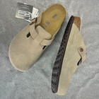 Birkenstock Boston Taupe Suede Leather Men s And Women s Clog Shoes