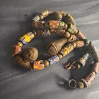 Antique African Bell Amulet Trade-beads 24    Necklace Currency Millefiori Read 